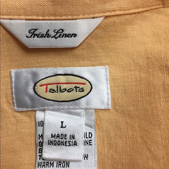 Talbots 💯% IRISH Linen Large Button-Down Blouse - Picture 6 of 6